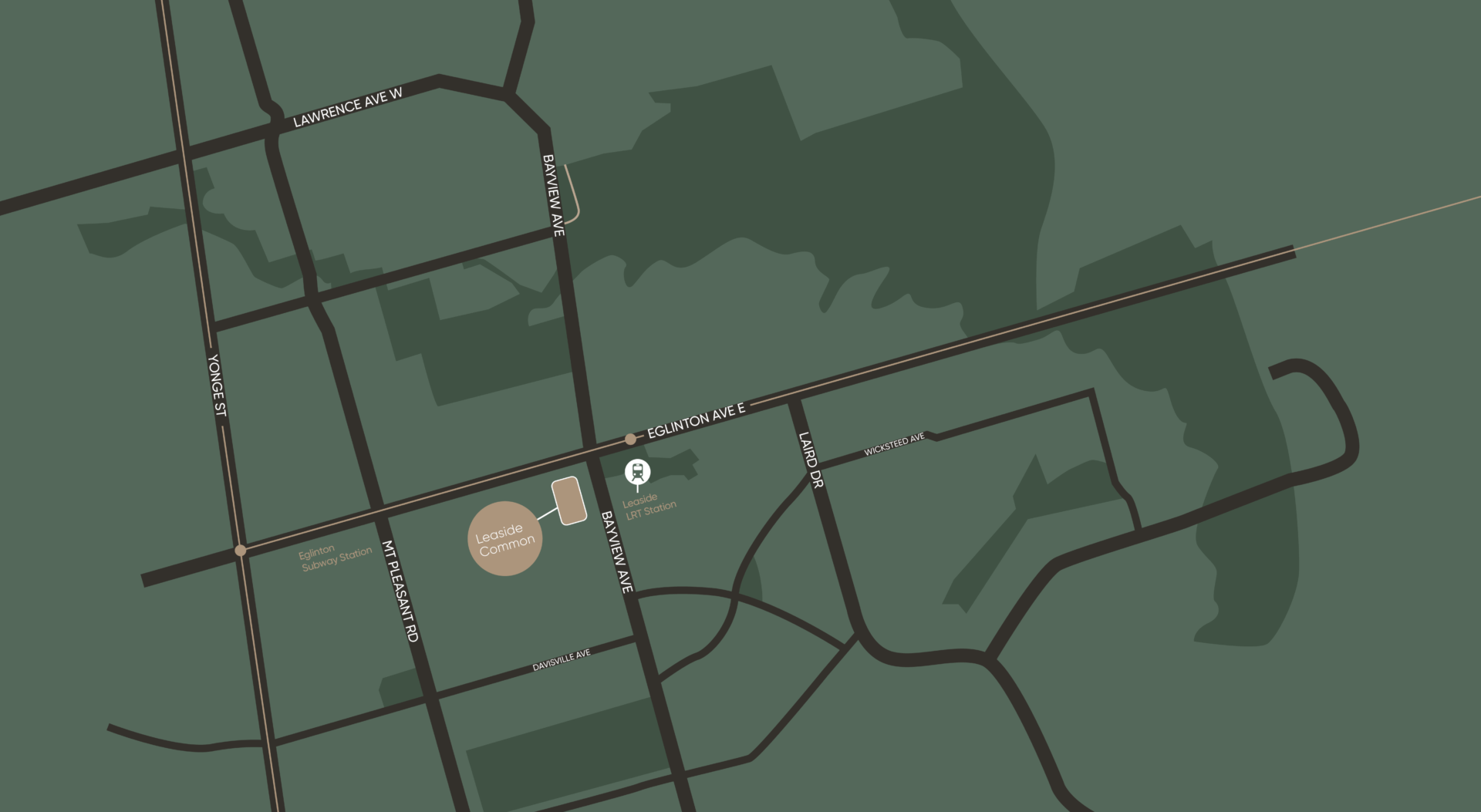 Leaside map neighbourhood